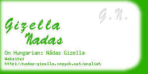 gizella nadas business card